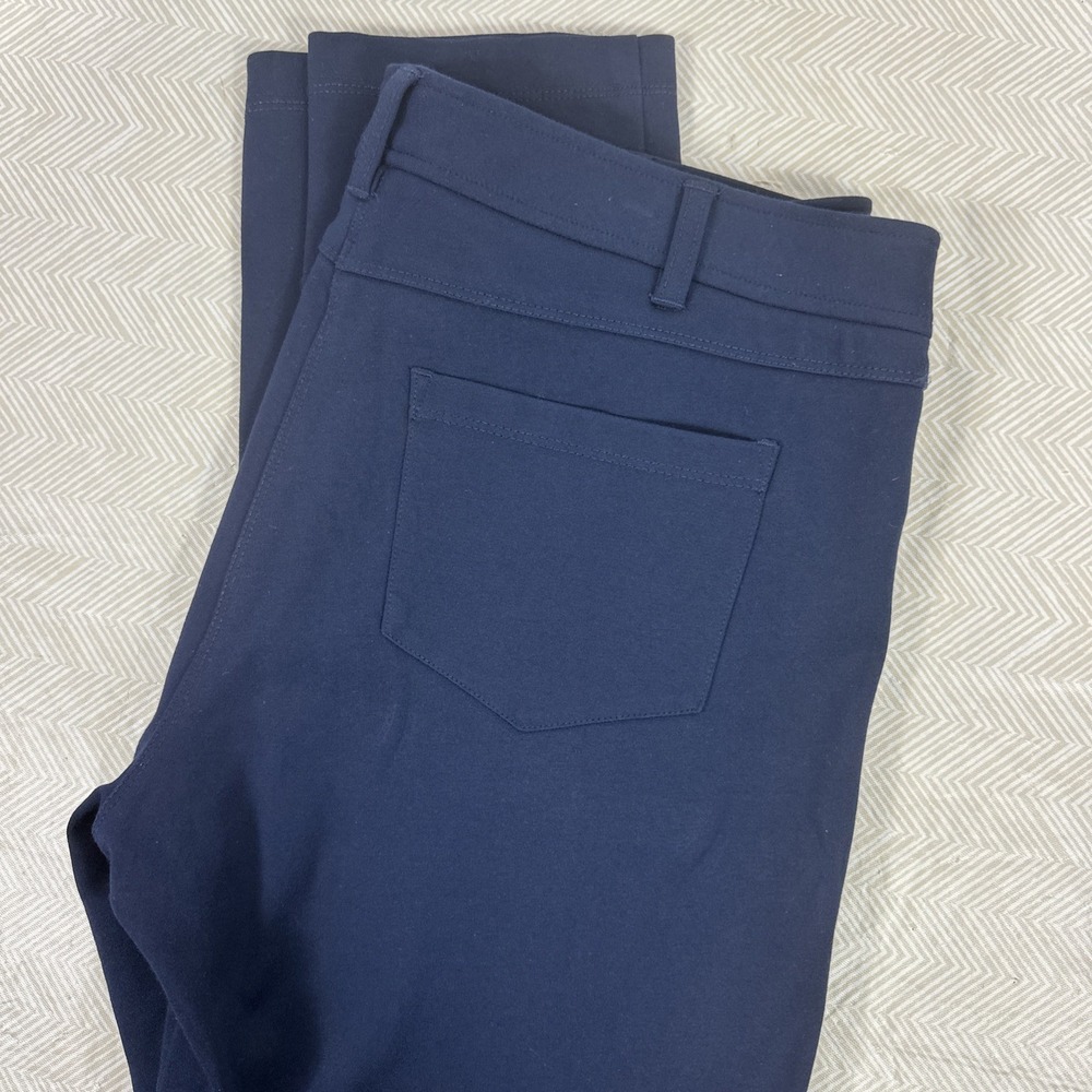 J. McLaughlin Women's 10 Dress Pants Navy Straight Leg Stretch Soft Ankle